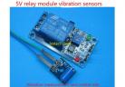 5v normally closed relay module plus the shock sensor module, an alarm is triggered shock module com