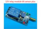 12V relay module plus tilt sensor, tilt dumping protection devices, alarm trigger module
