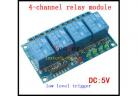 4-channel relay module expansion board low-level trigger 5V/9V/12V/24V Arduino