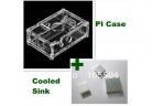 Raspberry Pi Transparent Pi Box case shell for +pure aluminum heat sink set kit (3pcs/kit) factory