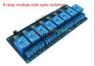8-channel relay module with opto isolation, support AVR/51/PIC microcontroller